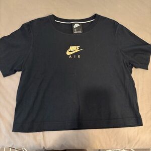 Nike Black Tee with Gold Logo